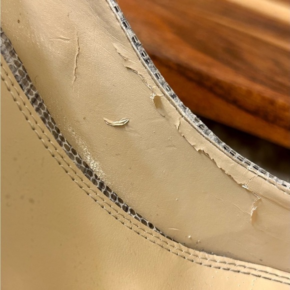 Enzo Angiolini Eamerryann Silver/Gold Peep Toe Size 7.5 - Picture 13 of 13